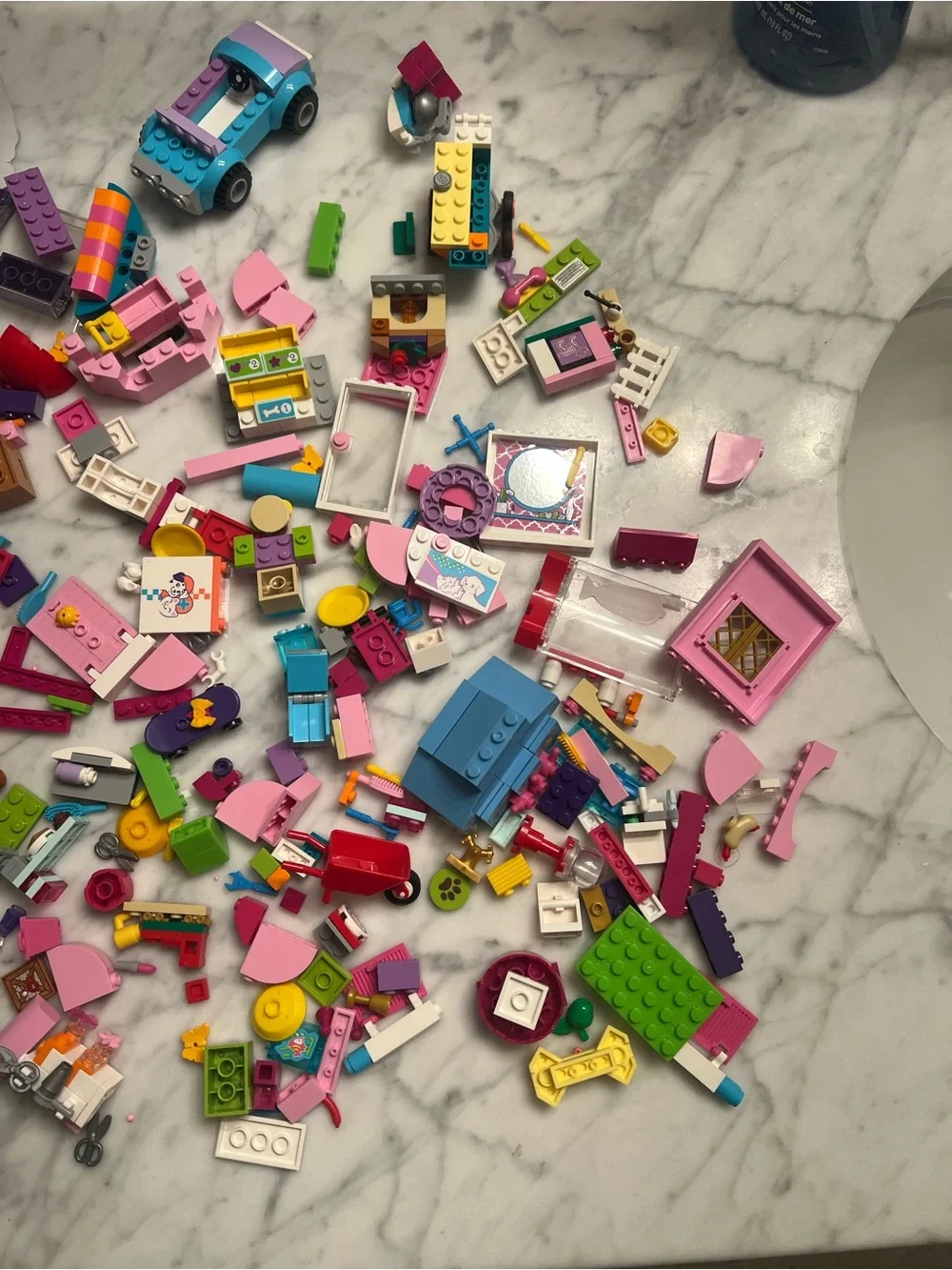 Lego Friends Pink Blue Multicolor Mini-Doll Building Pieces Lot